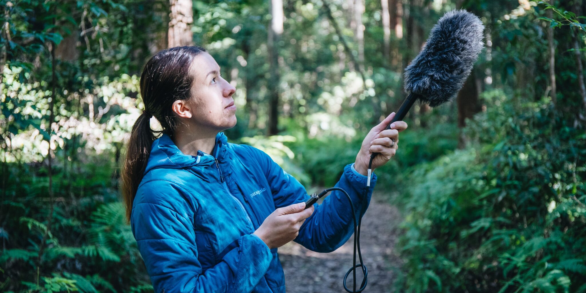 Daniella filming with David Attenborough crew